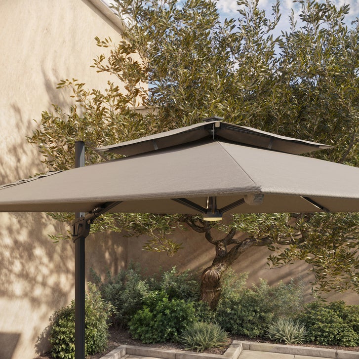 cantilever patio umbrella sam's club 11 ft Replacement Canopy Upgrade your outdoor space with this cantilever umbrella for reliable Crestlive Products 11-ft Aluminum Navy