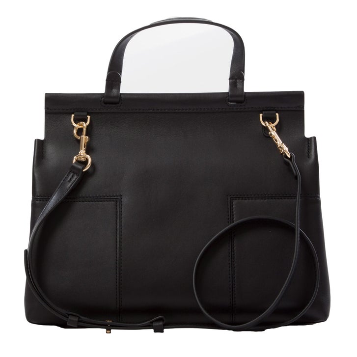 Tory Burch Block-T Satchel Bag, Black | Costco