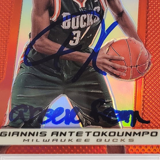 Giannis Antetokounmpo Autographed 2013 Panini Prizm Red Rookie