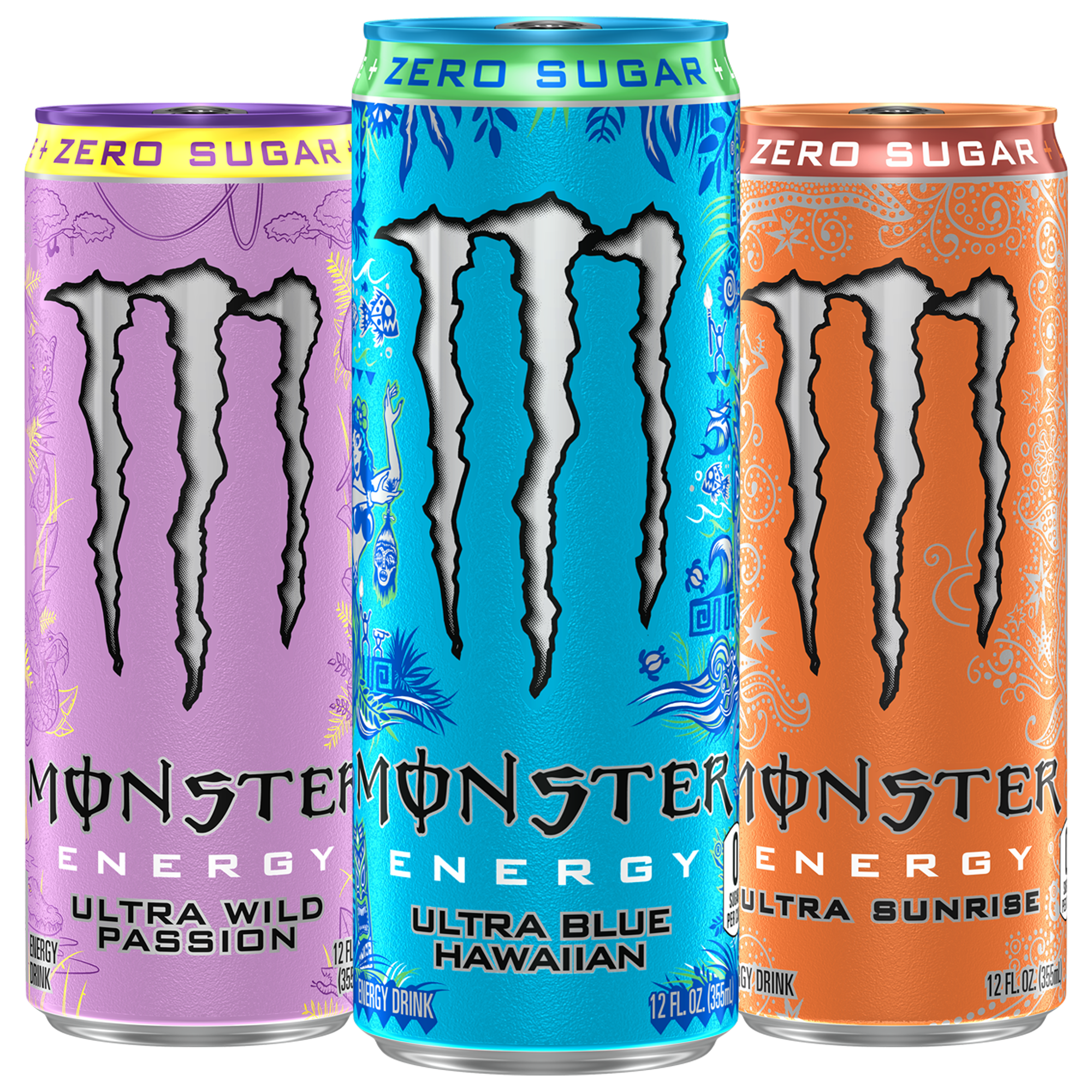 Monster Ultra Energy Drink, Zero Sugar, Variety Pack, 12 fl oz, 24