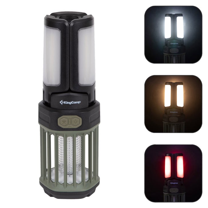 KingCamp 2-in-1 Rechargeable Camping Lantern w/Bug Zapper, 2-pack