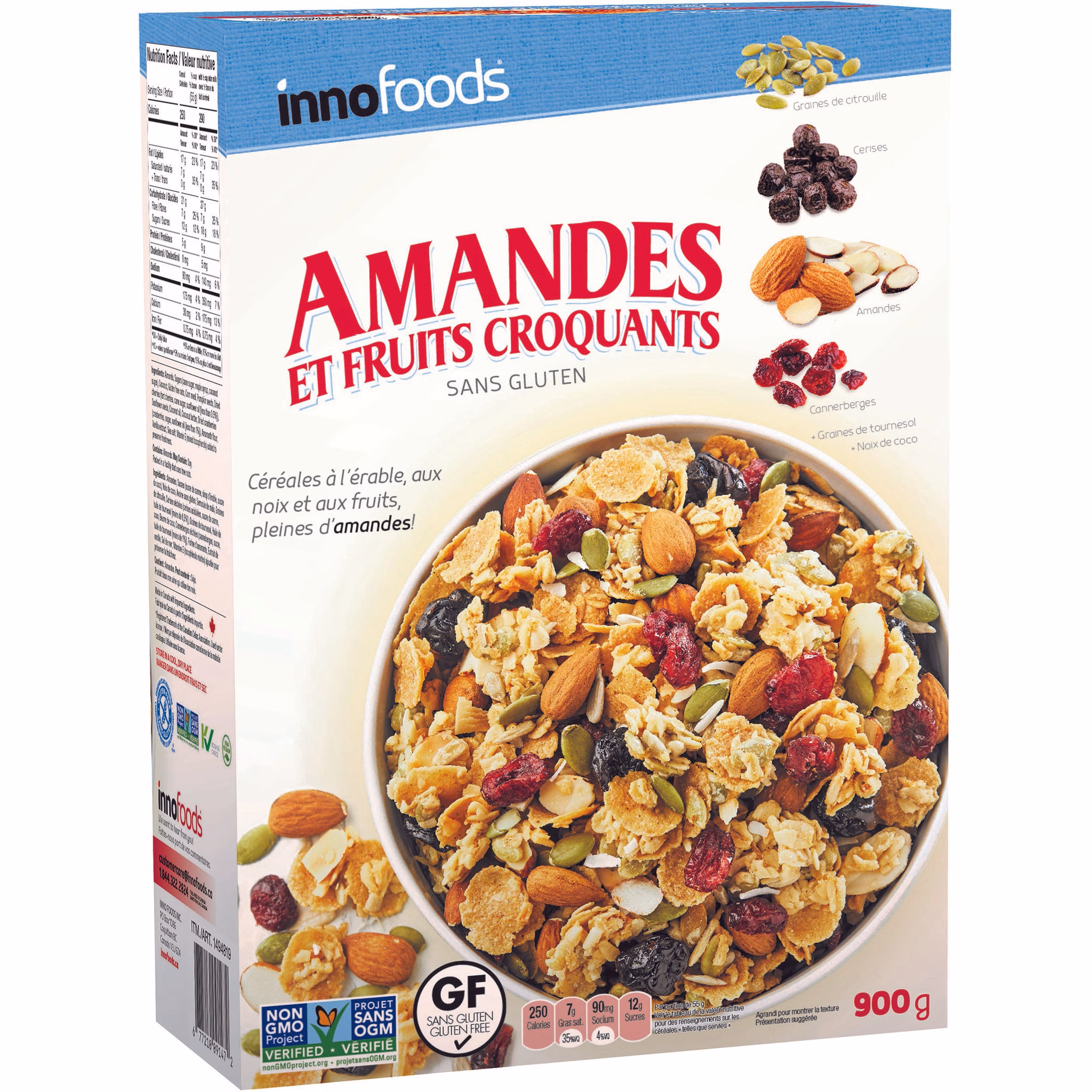 Céréales sans gluten Amandes et fruits croquants de Inno Foods