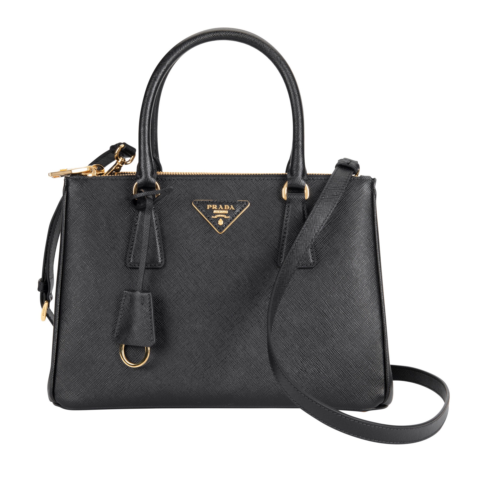Prada Small Saffiano Leather Galleria Bag, Nero | Costco