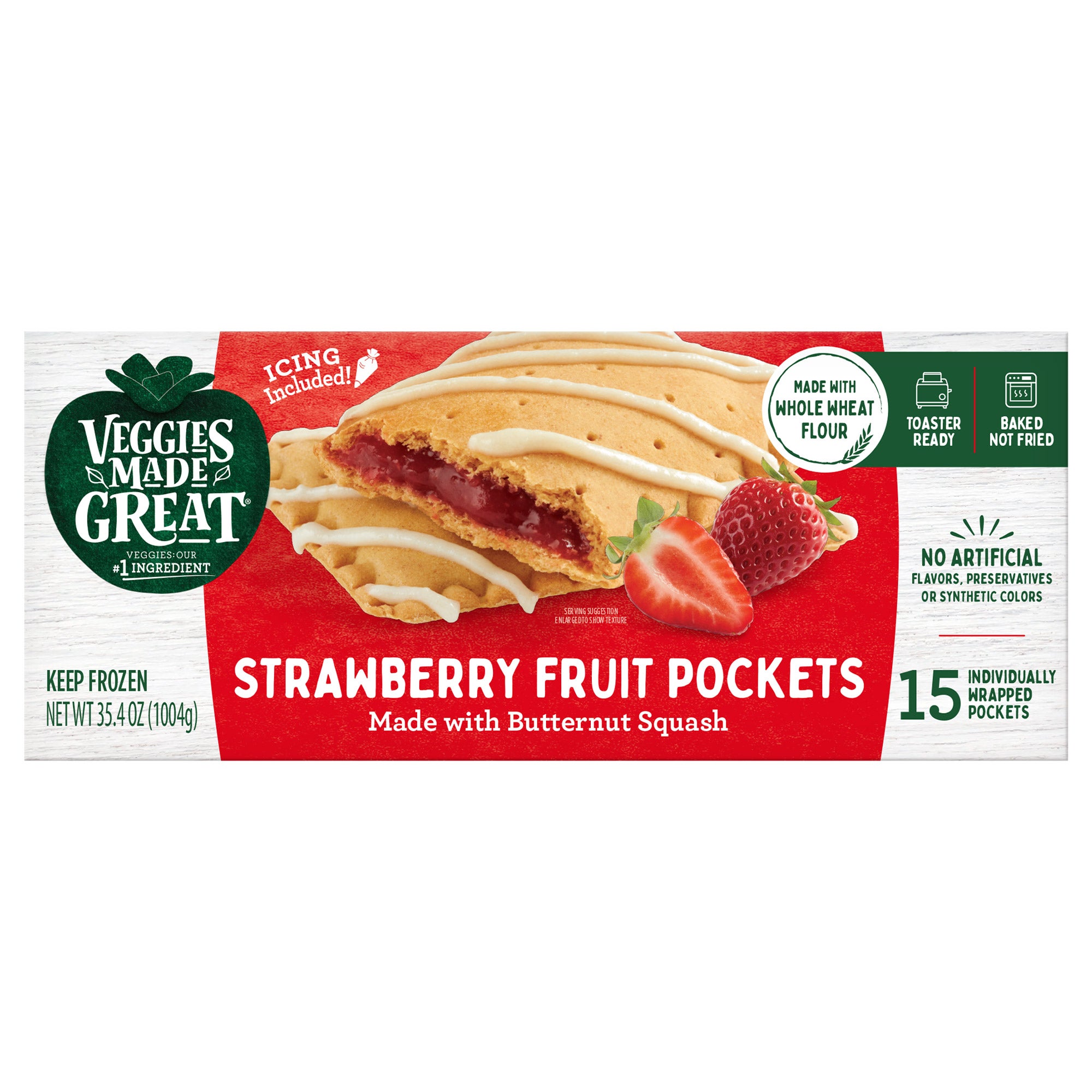 VEGGIES MADE GREAT STRAWBERRY POCKET 15 COUNT BOX