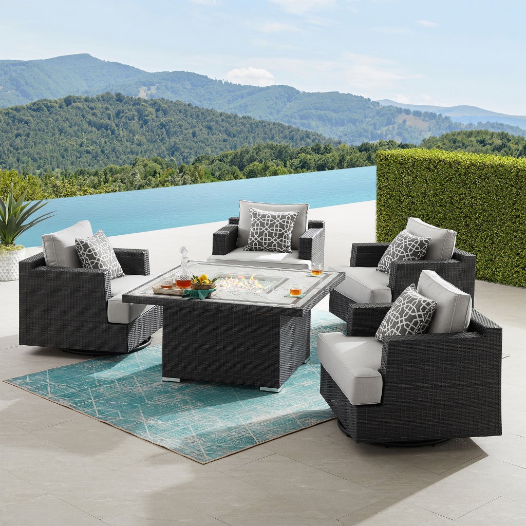silicoco シリココ ４点セット Sirio Niko 5-piece Outdoor Patio Fire Chat Set | Costco