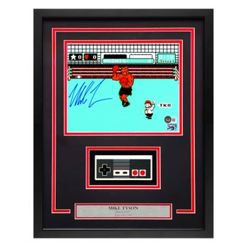 Mike Tyson Autographed Framed 8” x 10” Nintendo Punch-Out!! Photo