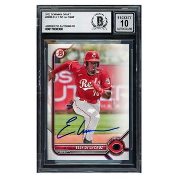 スポーツ選手 ELLY DE LA CRUZ_2022 Bowman's Best Elly De La Cruz Autographed 2022 Bowman Draft Rookie Card #BD80