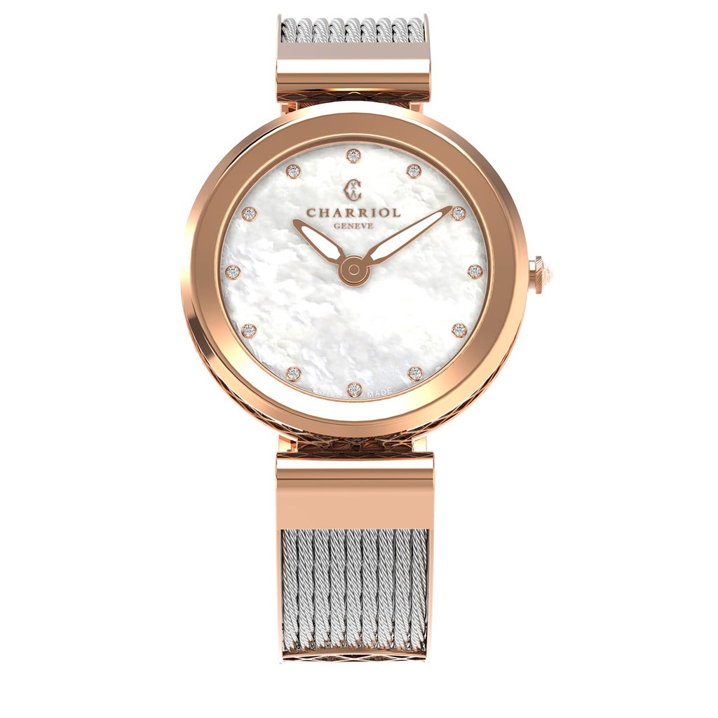 Charriol Forever Two Tone Stainless Steel Quartz Ladies Watch | Costco