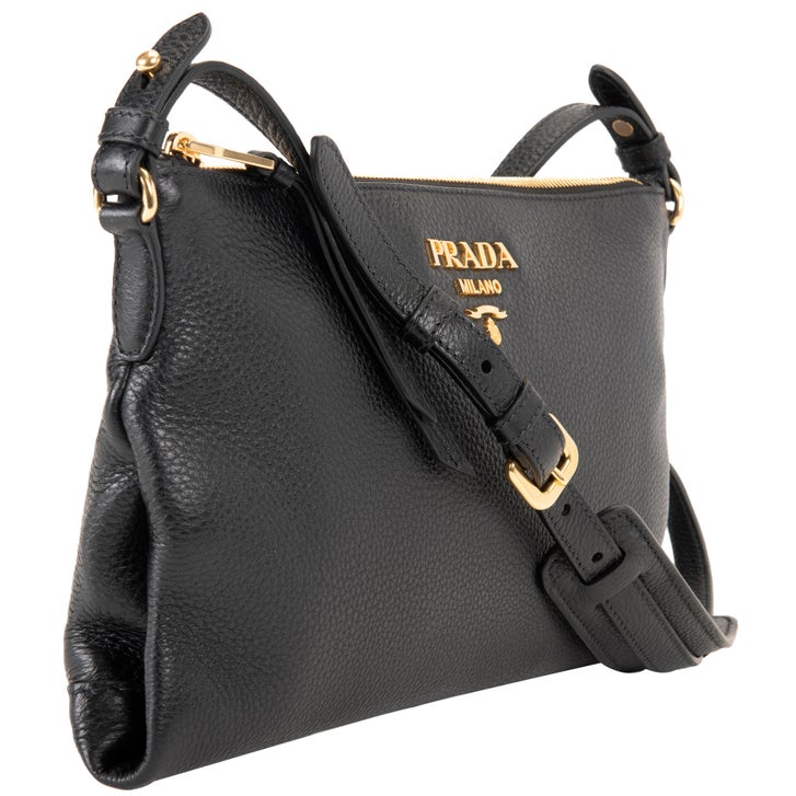 【美品】PRADA ショルダーバッグ shoulder bag ブラック Prada Leather Shoulder Bag, Black | Costco