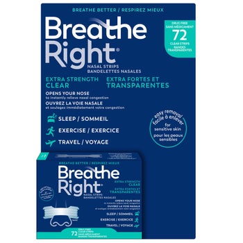 Breathe Right Extra Strength Clear, 72 strips