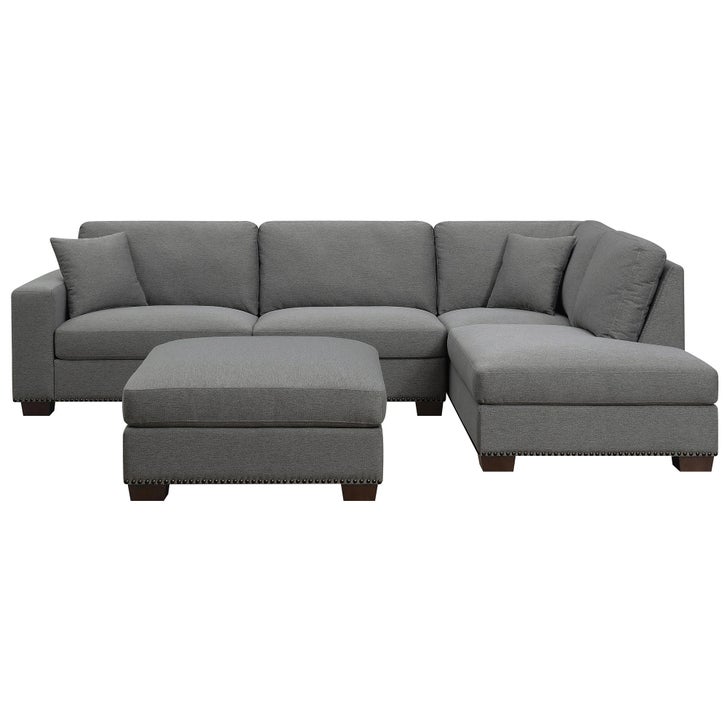 Thomasville Artesia Fabric Sectional with Ottoman | Costco