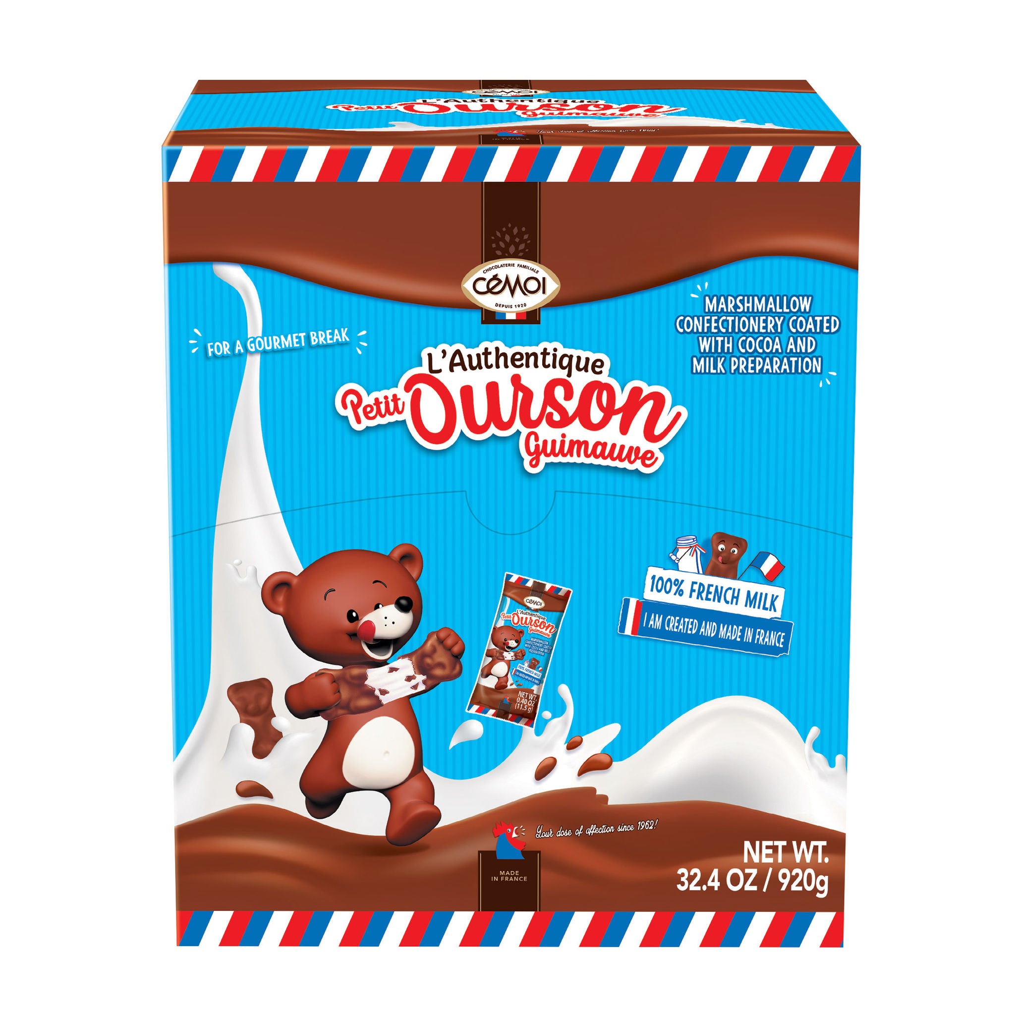 CEMOI CHOCOLATE MARSHMALLOW BEARS 32.4 OUNCES