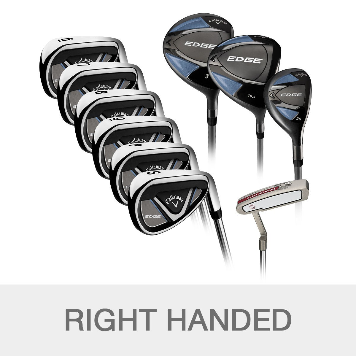 【カオワタ品】Callaway MACTEC ゴルフクラブセット Callaway Edge Regular Flex 10-piece Golf Club Set, Right Handed