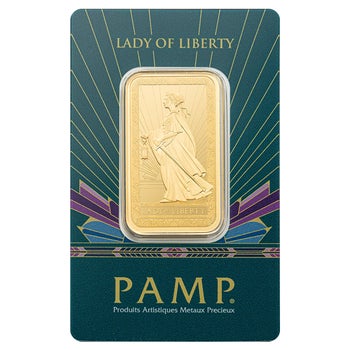 1 oz Gold Bar PAMP Suisse Lady of Liberty (New In Assay) | Costco