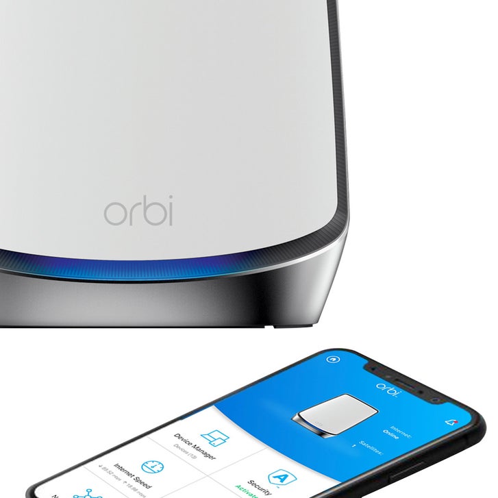 NETGEAR – Orbi RBK843S AX6000 Wi-Fi 6 Mesh System, One Year