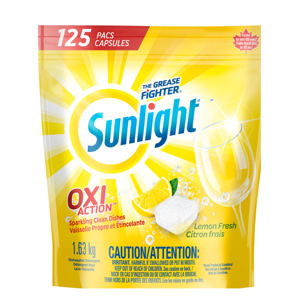 Sunlight Oxi Action Dishwasher Pacs, Pack of 125 | Costco