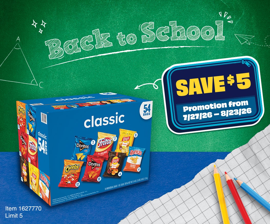 SAVE $5 on Frito-Lay Classic Mix, Variety Pack, 1 oz, 54 ct