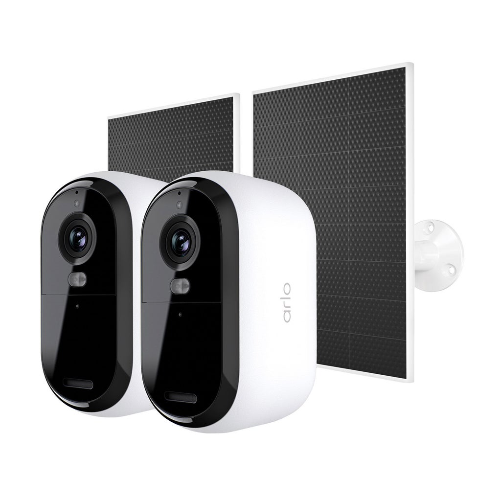 Arlo Essential Camera 2K (3rd Gen), 2-pack plus 2 Solar Panel