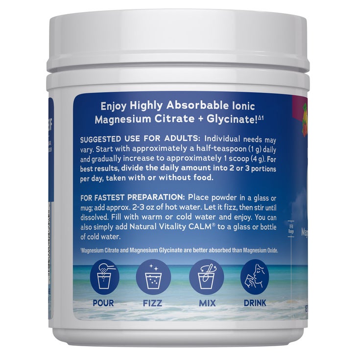 Natural Vitality Calm Magnesium Citrate + Glycinate Powder, 20