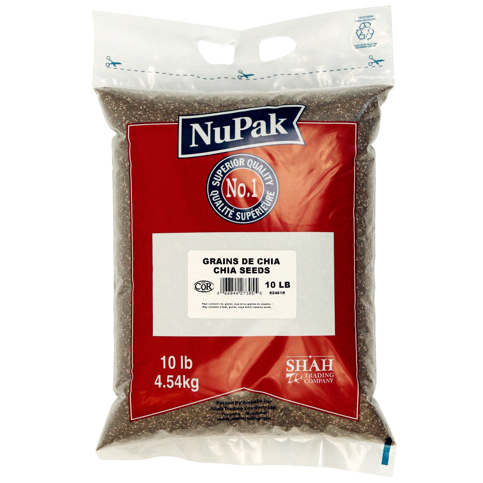 トップス Chia NuPak Chia Seeds, 4.54 kg | Costco