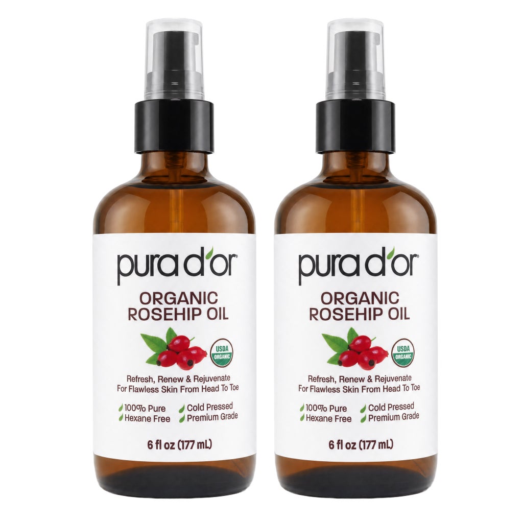 pura d'or Organic Rosehip Oil, 6 fl oz, 2-pack | Costco