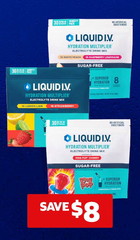 SAVE $8 Liquid IV Hydration Drink Mix, 30 ct