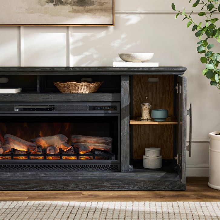 Tresanti Theodore 74” Console with ClassicFlame Electric Fireplace
