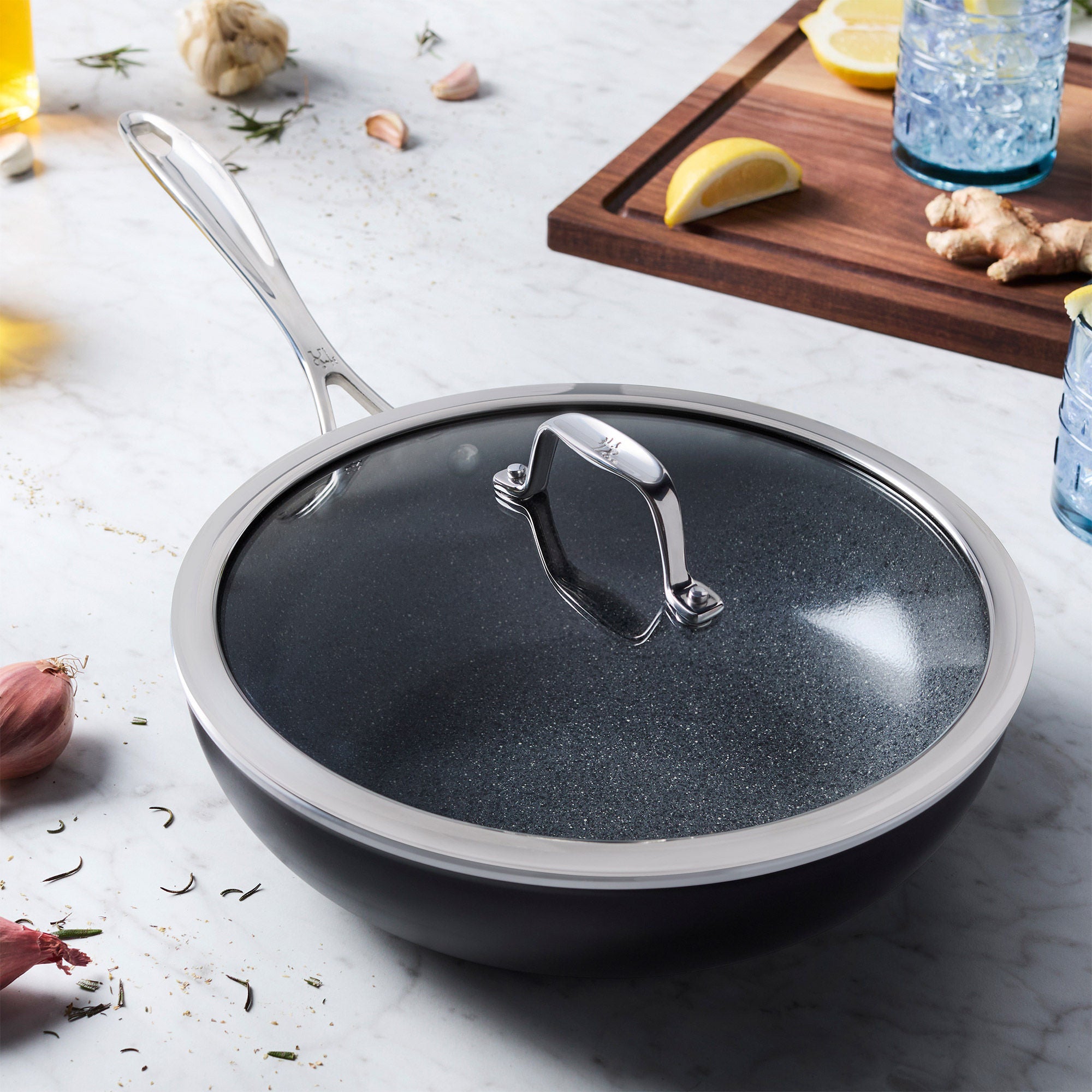 Henckels Capri Ceramic 11-inch Perfect Pan with Lid | Costco