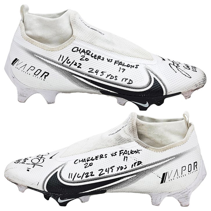 Justin Herbert Autographed Game Used Nike Vapor Cleats Los Angeles