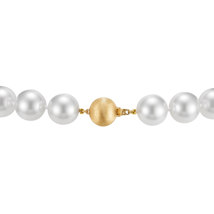 South Sea Cultured 13-16.4mm Pearl Strand With 18kt Yellow Gold