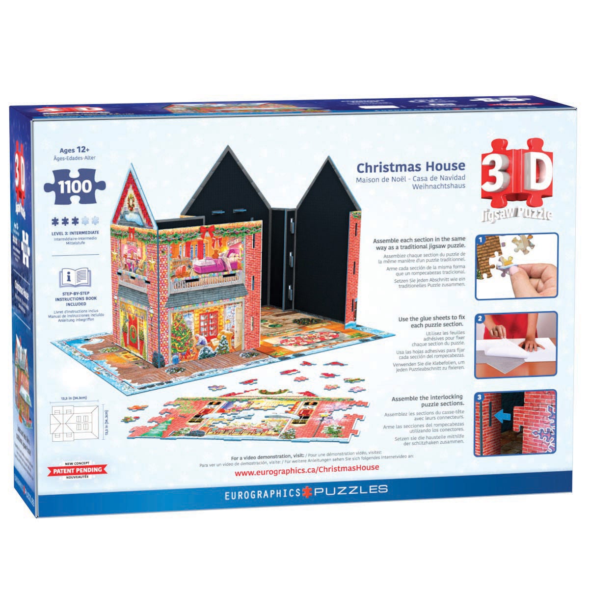 Eurographics 3D Christmas House 1100 Piece Puzzle | Costco