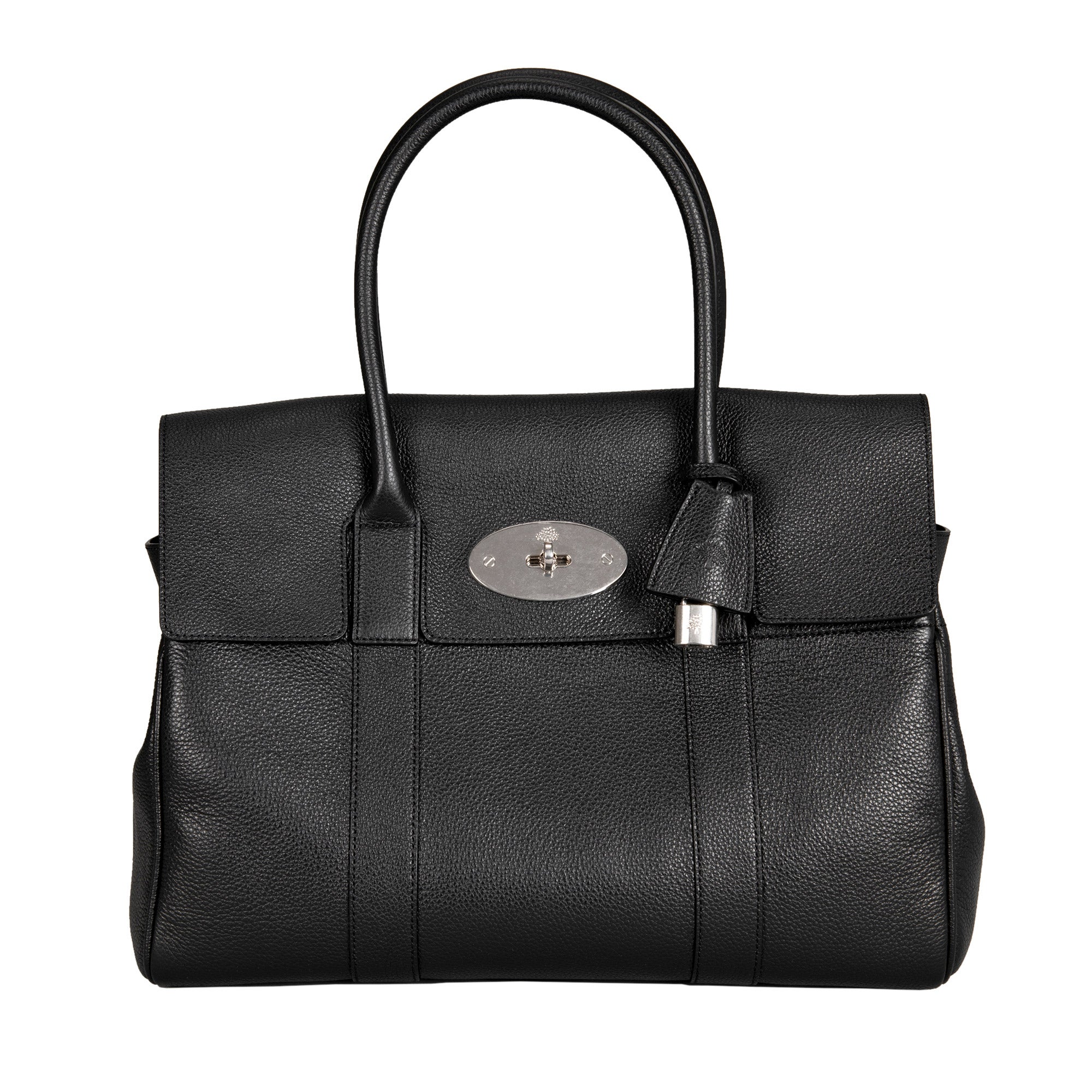 Mulberry Small Bayswater Grain Leather Bag, Black | Costco