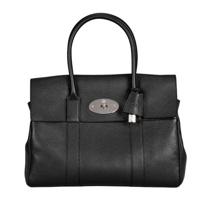 Mulberry Small Bayswater Grain Leather Bag, Black | Costco