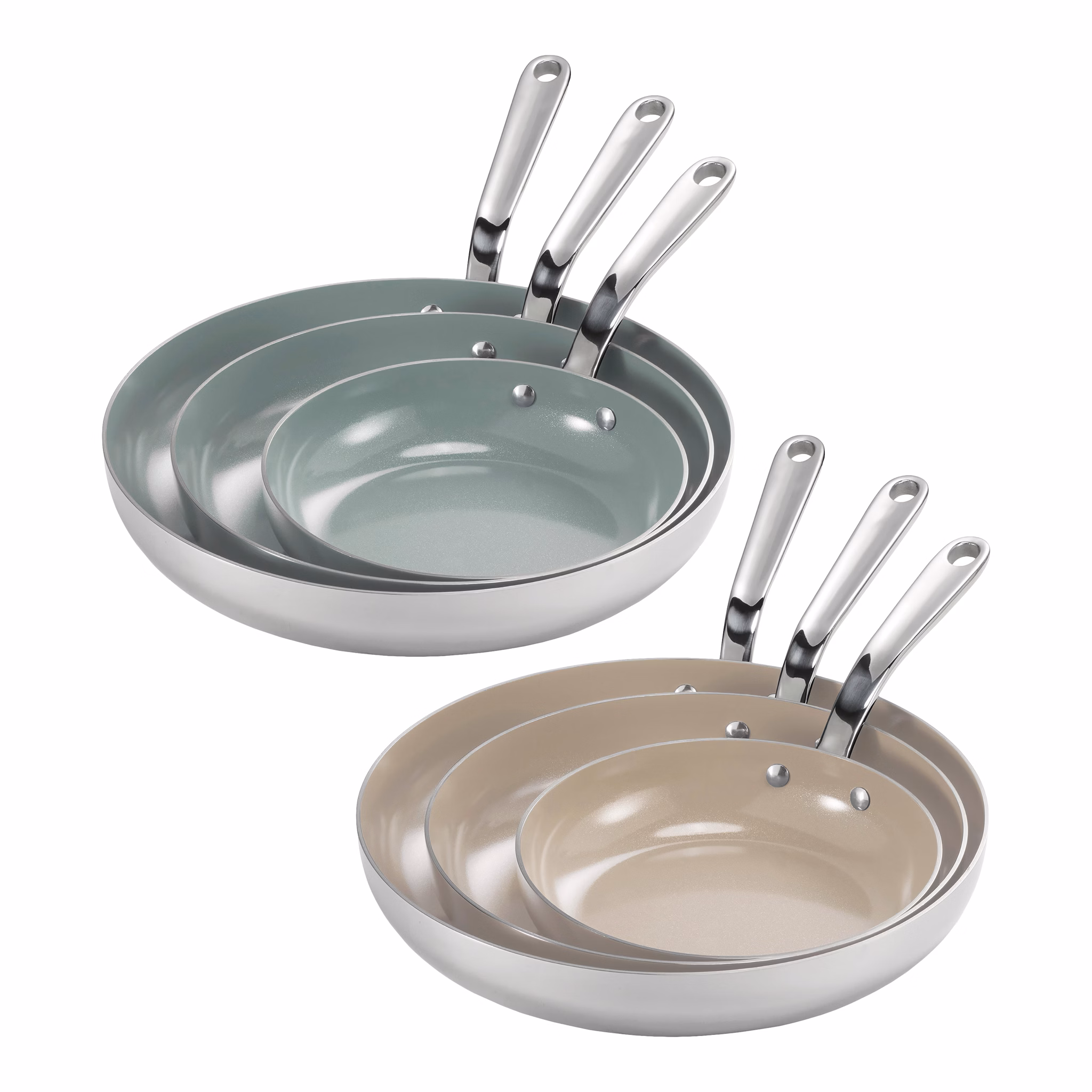 Tramontina stainless steel with ceramic skillets
