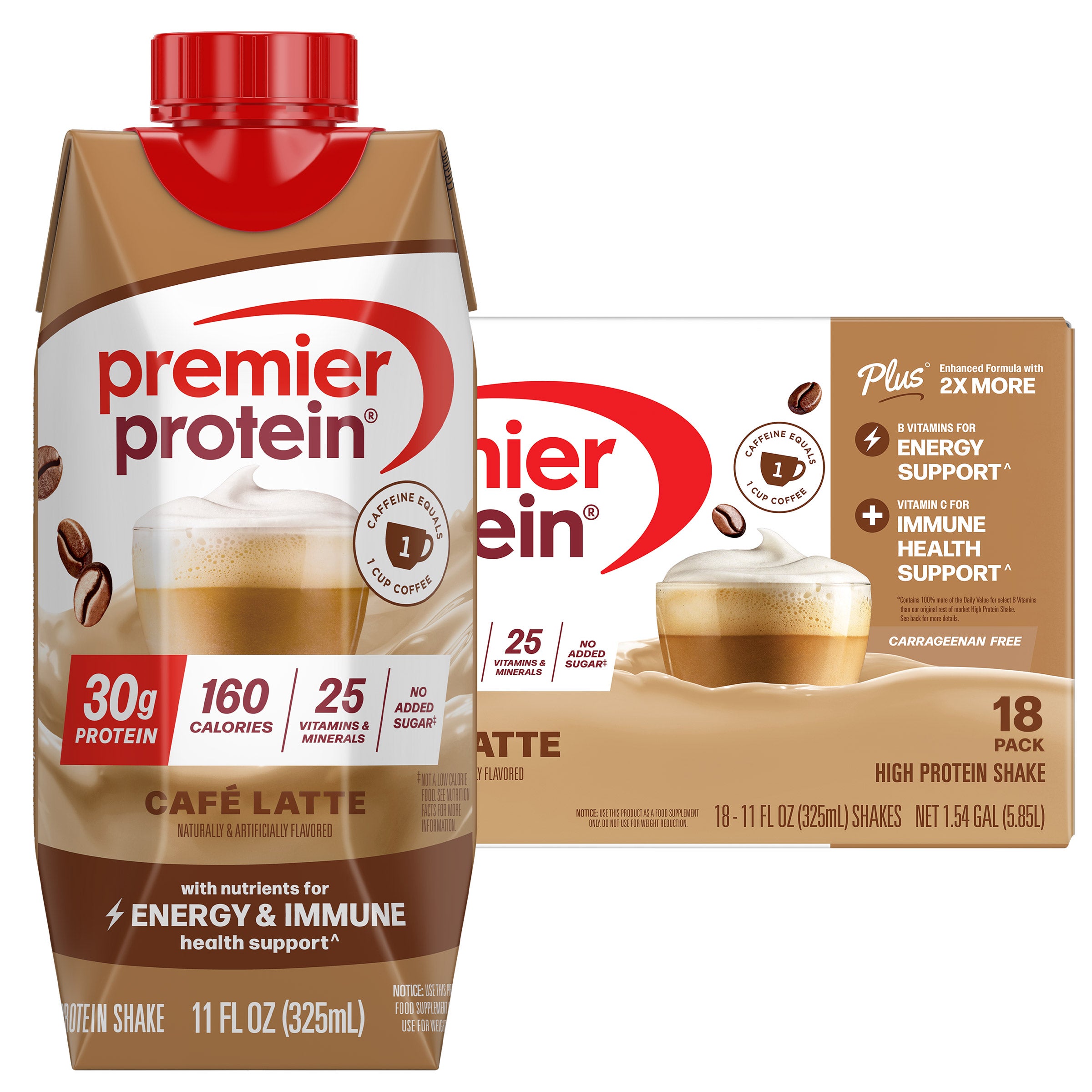 Premium Diet Program 3種セット　2箱 Premier 30g Protein PLUS Energy and Immune Support Shakes, Cafe