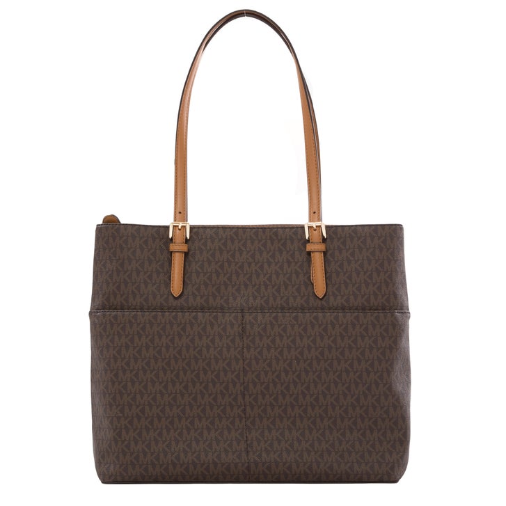 みーこママページ！ KORS トートバッグ ブラウン/ベージュ Michael Kors Large Bedford Pocket Tote Bag, Brown | Costco