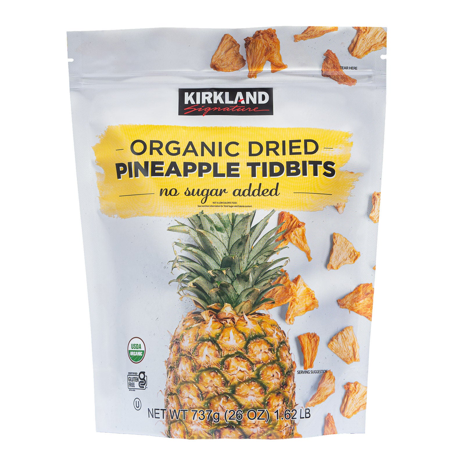 KIRKLAND SIGNATURE ORGANIC DRIED PINEAPPLE 26 OZ