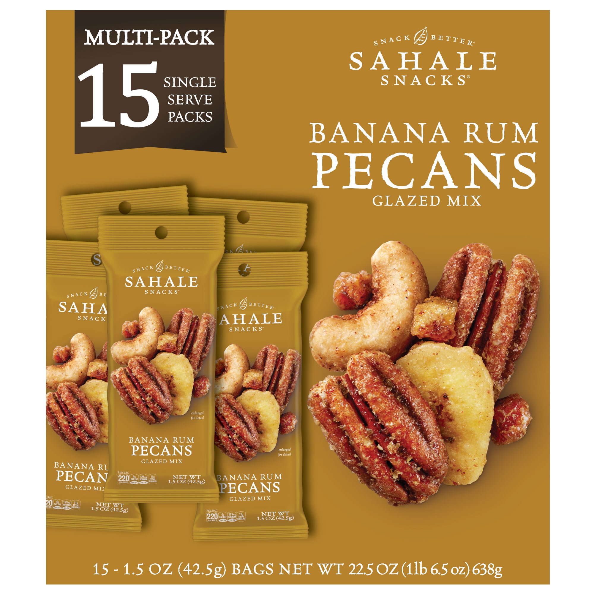 Sahale Snacks Pecans Glazed Mix, Banana Rum, 1.5 oz, 15 ct | Costco