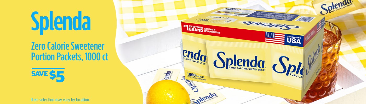 SAVE $5 on Splenda Zero Calorie Sweetener Portion Packets, 1000 ct