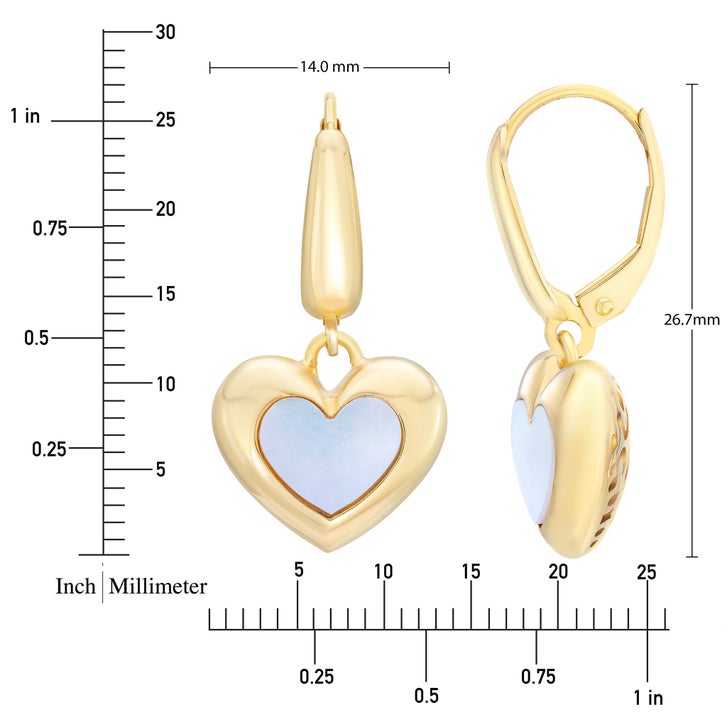 Heart Shaped Mother of Pearl Earrings | Costco