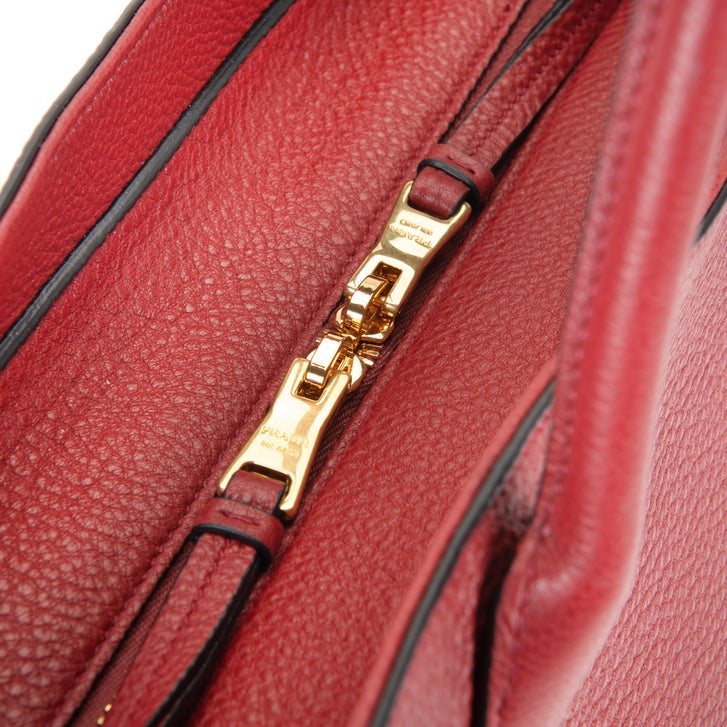 Prada Leather Tote, Ruby Red | Costco