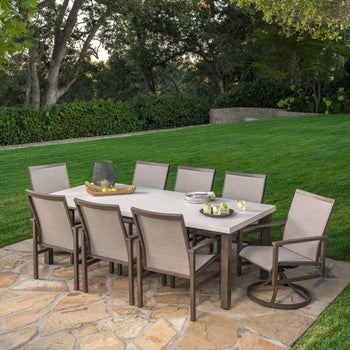 SunVilla Royce 9-piece Sling Outdoor Patio Dining Set | Costco