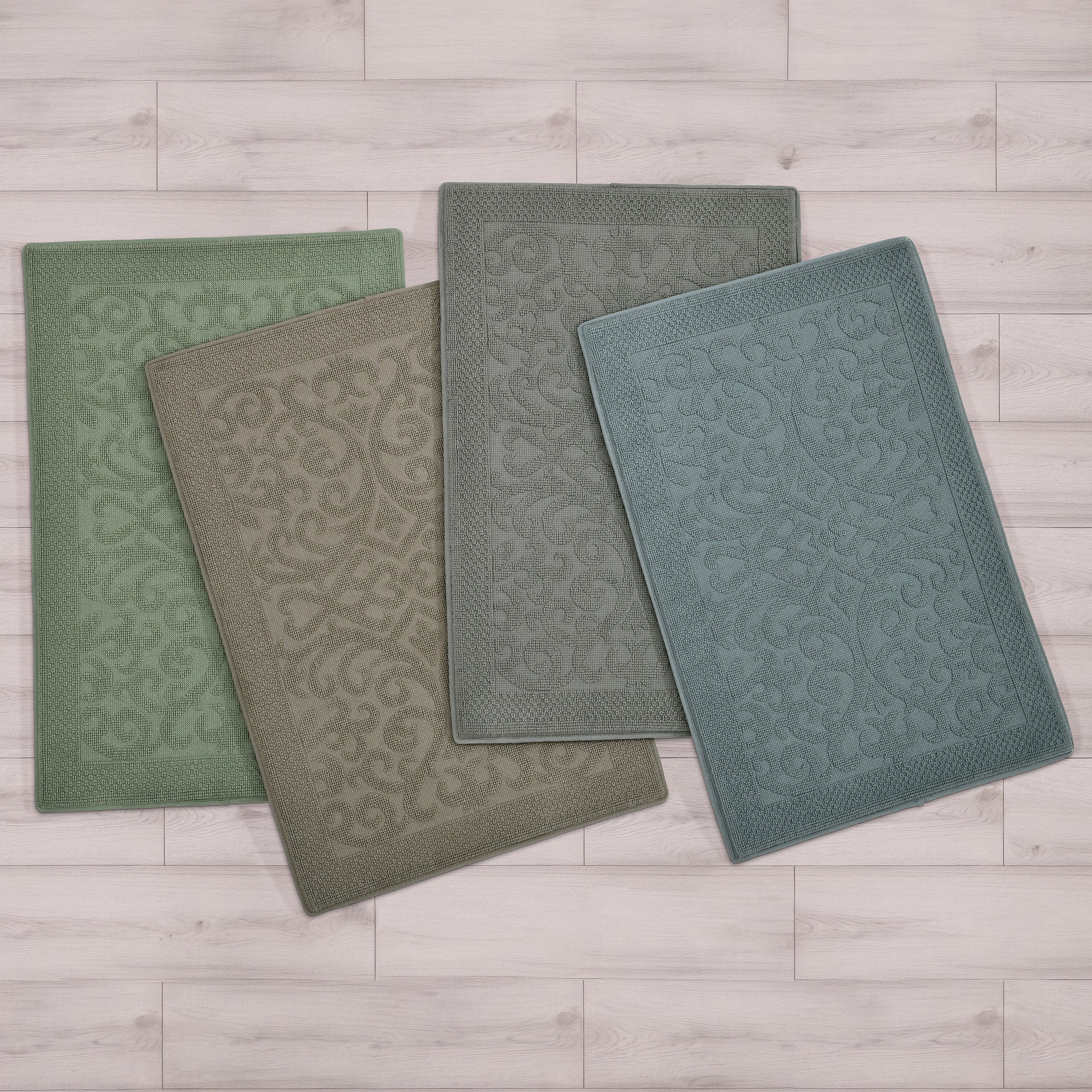 RIVIERA SCROLL FOAM BATH MAT 24" X 36"