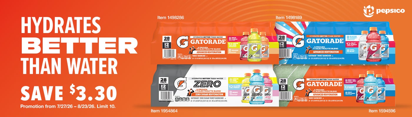 SAVE $3.30 on Gatorade Thirst Quencher, Variety Pack, 12 fl oz, 28 ct