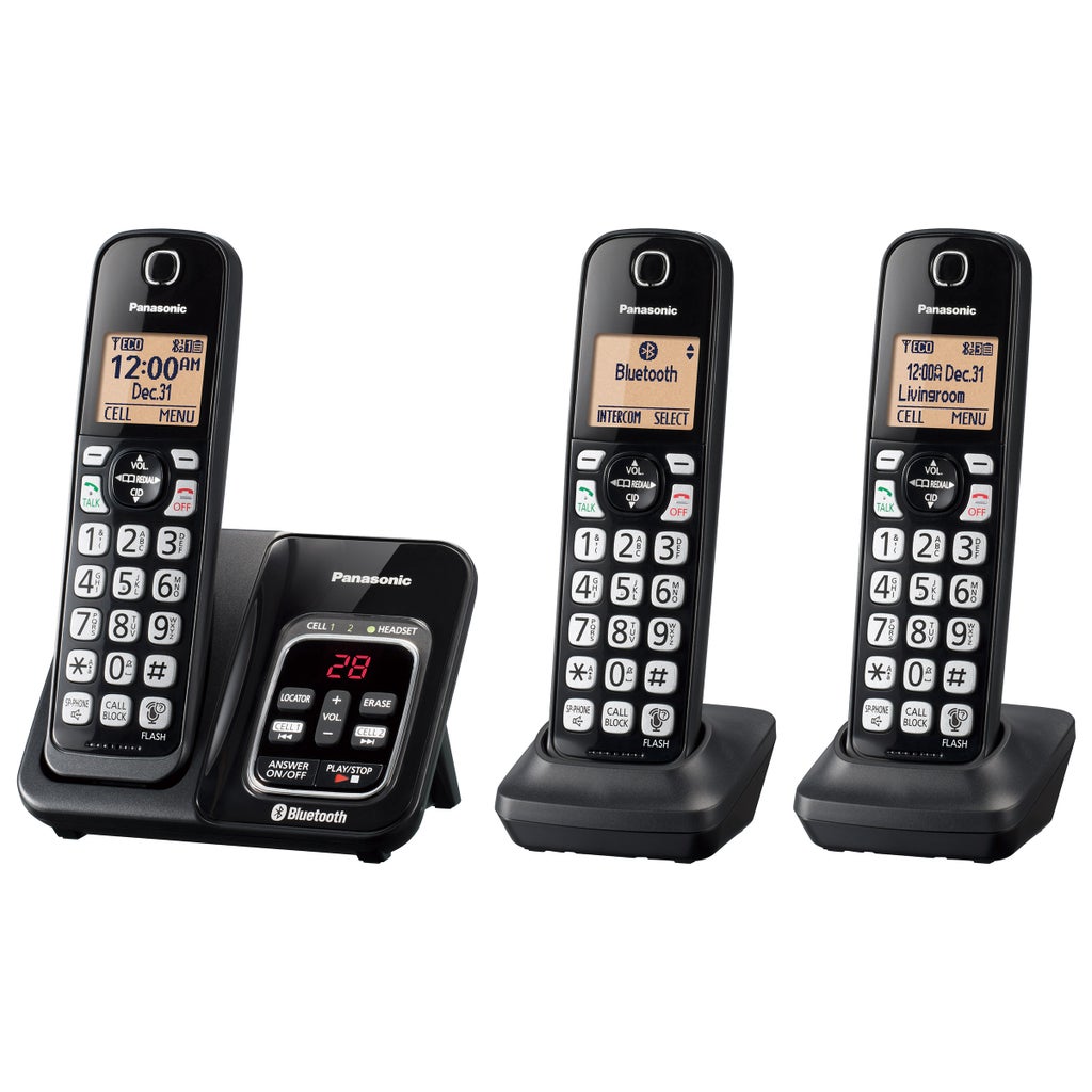 Panasonic KX-TG833 DECT 6.0 Bluetooth 3-Handset Phone Bundle | Costco