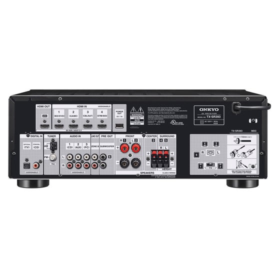 Onkyo TX-SR393 80W 5.2-Channel AV Receiver with Dolby Atmos | Costco