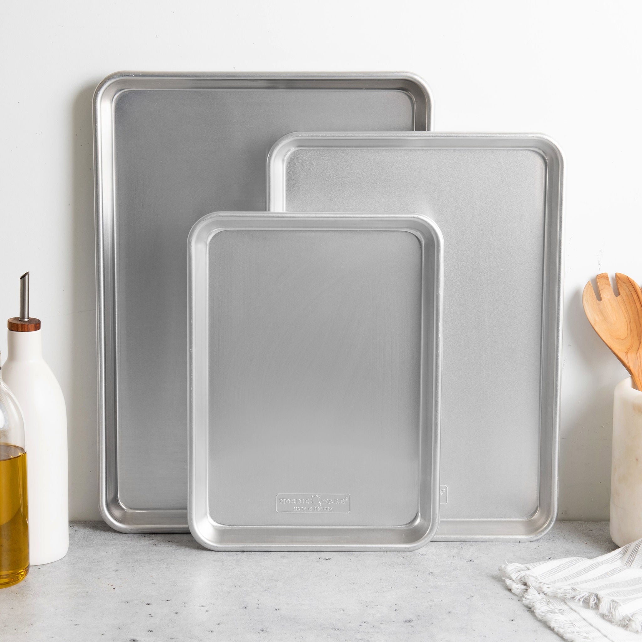 Nordic Ware Naturals 3-piece Baking Sheet Set