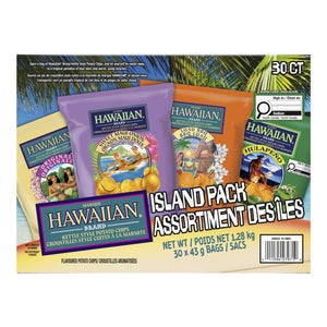 Hawaiian Brand Kettle Potato Chips Island Pack, 30 x 43 g