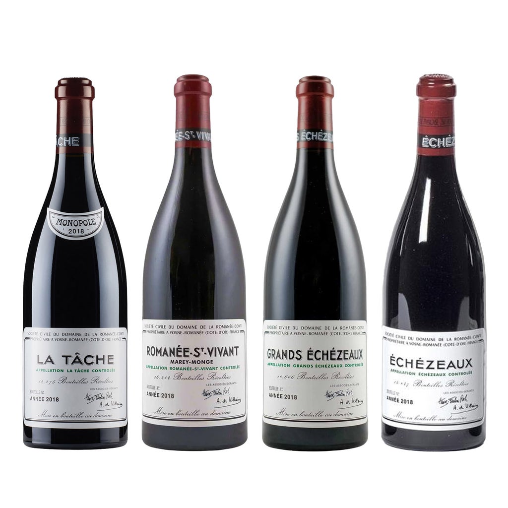 Domaine De La Romanee-Conti 2018 Assorted 4 Pack, 750 ml CA ONLY