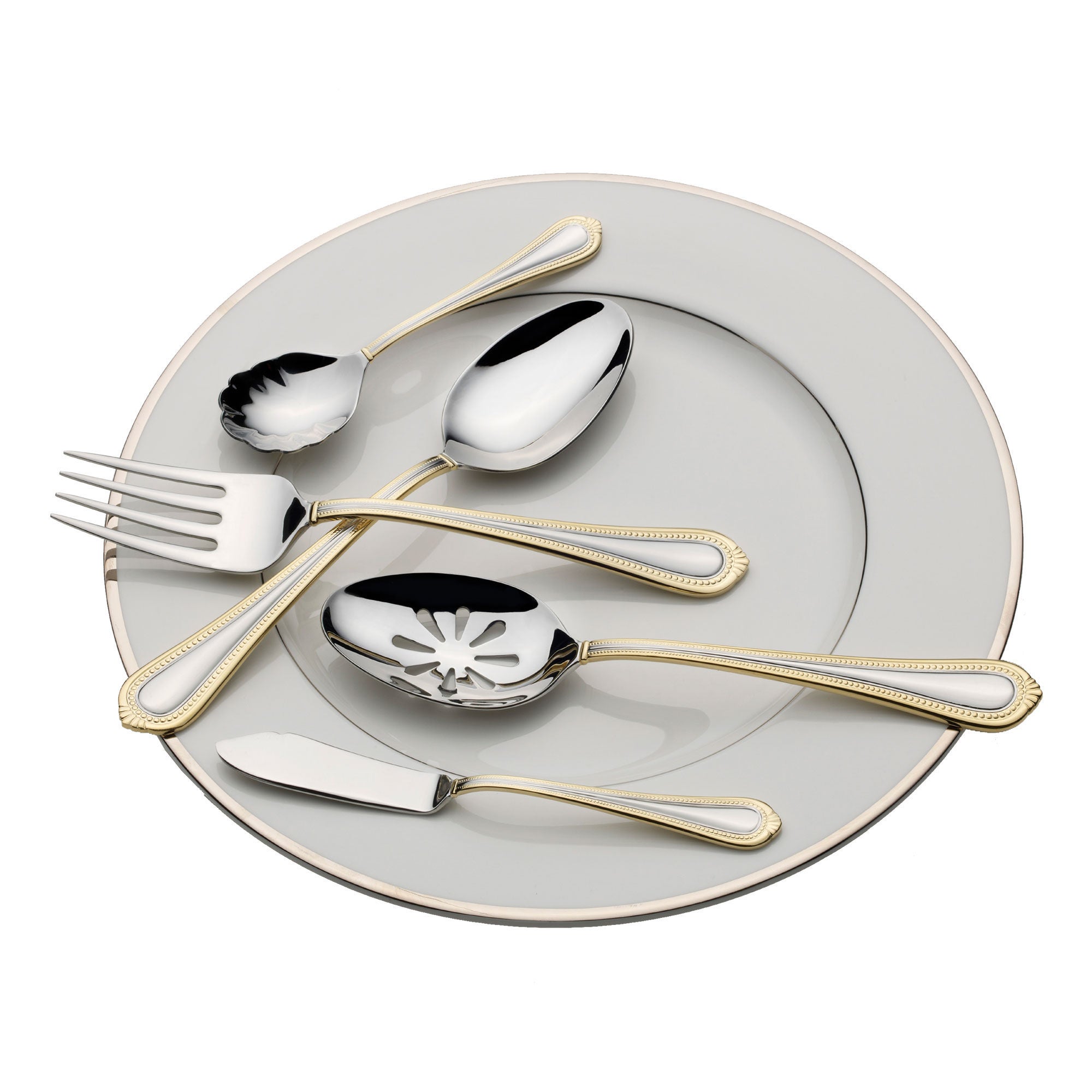 Mikasa Regent Bead Gold 18/10 Stainless Steel 65-piece Flatware